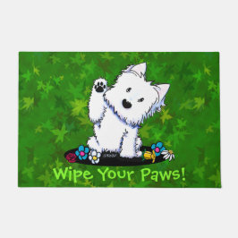 Felpudo Helper Waving Westie Doormat