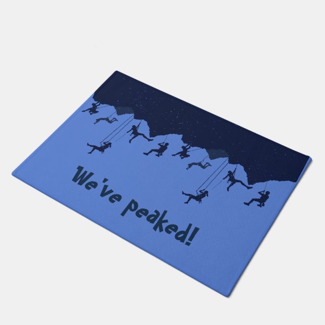 Felpudo Hemos alcanzado el pico del alpinista de Blue Rock (Angular)