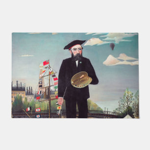 Felpudo Henri Rousseau - Autorretrato-Paisaje