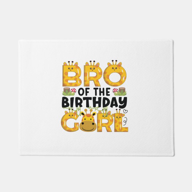 Felpudo Hermano 1 Chica de cumpleaños Zoológico de Fiesta  (Anverso)