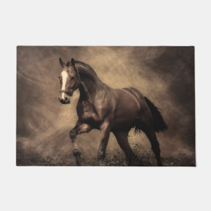 Felpudo Hermosa almohada de caballo marrón