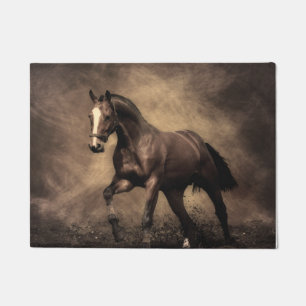 Felpudo Hermosa almohada de caballo marrón