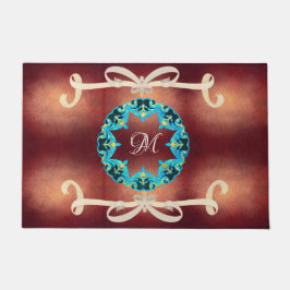 Felpudo Hermosa corbata victoriana con monograma