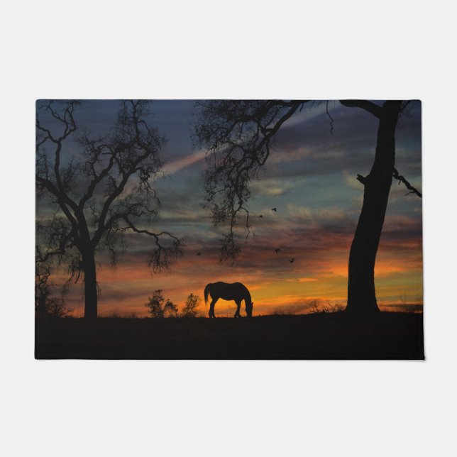 Felpudo Hermosa Mat de la Puerta del Caballo del Suroeste (Anverso)