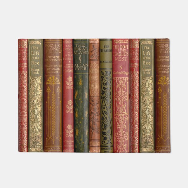 Felpudo Hermosas espinas de libros - Longfellow (Anverso)