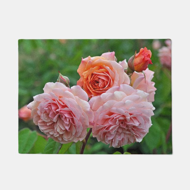 Felpudo Hermosas rosas rosas (Anverso)