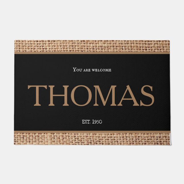 Felpudo Hermoso diseño moderno de la familia de la fronter (Anverso)