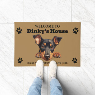 Felpudo Hermoso perro Doberman Pinscher