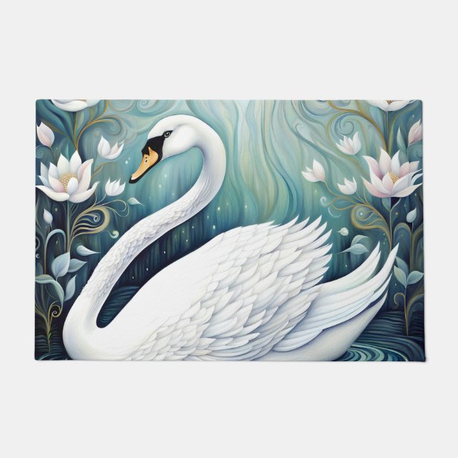Felpudo Hermoso Swan (Anverso)