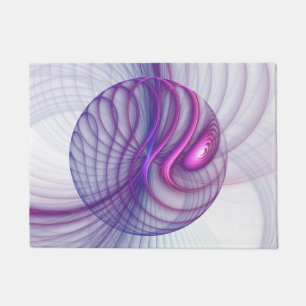 Felpudo Hermoso Swing Moderno Resumen Arte Fractal Rosa