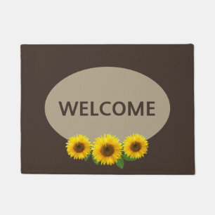 Felpudo Hermosos girasoles en el Doormat de bienvenida mar