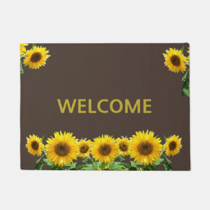 Felpudo Hermosos girasoles en el Doormat de bienvenida mar