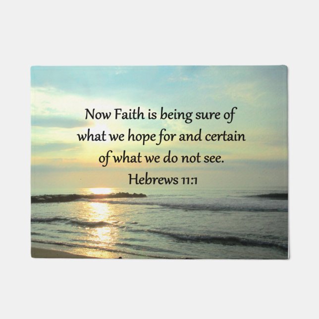 FELPUDO HERMOSOS HEBREWS 11:1 SUNRISE (Anverso)