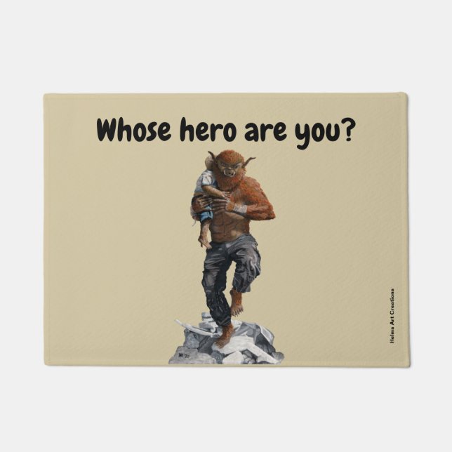 Felpudo Héroe del oso de los buggys rescatando la fantasía (Anverso)