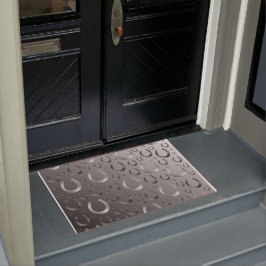 Felpudo herradura, plata, gris patrón, suerte, patrón,