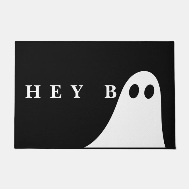 Felpudo Hey Boo Ghost Halloween Door Mat (Anverso)