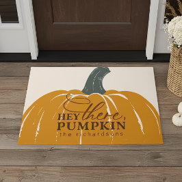Felpudo Hey, Hay Calabaza Caída Personalizada