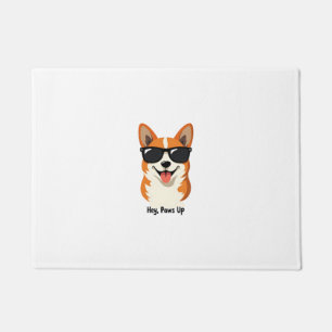 Felpudo Hey Vintage, Patas Arriba Corgi con Gafas de Sol L