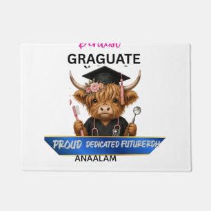 Felpudo Higienista Dental Personalizada de Vaca de las Tie