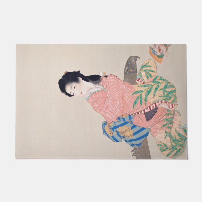 Felpudo Hija Miyuki (elegante dama japonesa, arte asiático (Anverso)