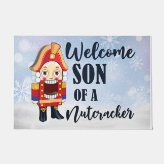 Felpudo Hijo Gracioso De Bienvenida De Un Nutcracker