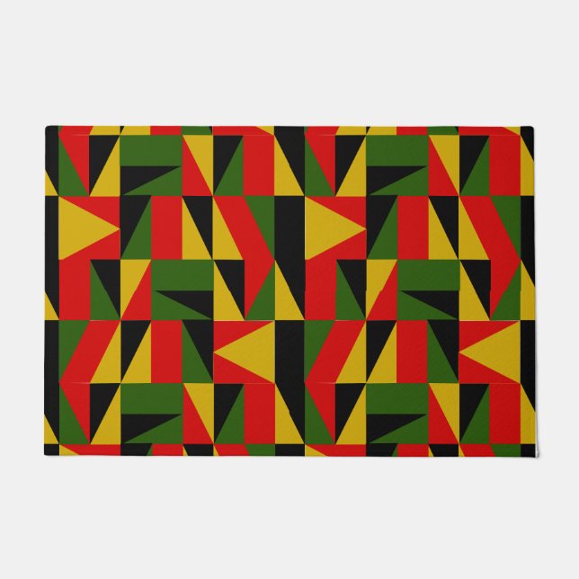 Felpudo Historia negra de triángulos (Anverso)