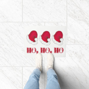 Felpudo HO HO HO Feliz Navidad Rojo Papá Noel Gorra Navida