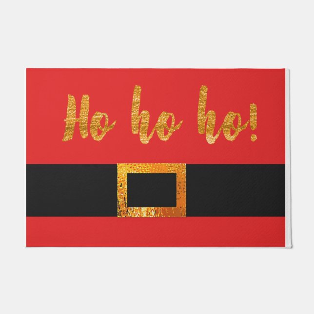 Felpudo HO HO HO Santa Suit Doormat Doormat (Anverso)