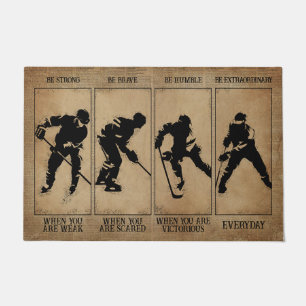 Felpudo Hockey Hockey Bienvenida Puerta Mat, Amantes del H