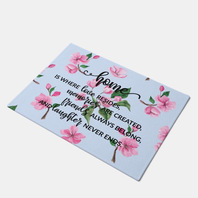 Felpudo Hogar Cita | Floral Rosa (Angular)
