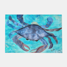 Felpudo Hogar costero cangrejo azul
