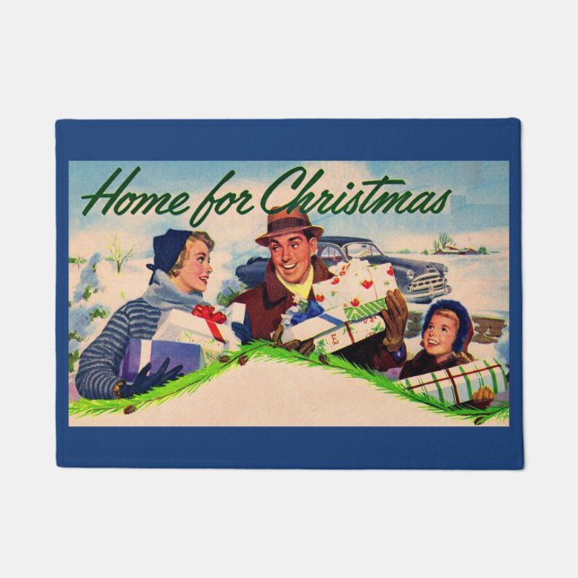 Felpudo Hogar de los años 40 para Navidad (Anverso)