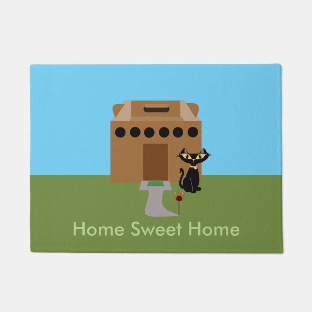 Felpudo Hogar divertido para gatos (Anverso)