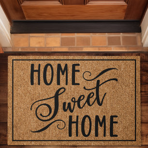 Felpudo Hogar Dulce Hogar Familia Moderna Personalizada