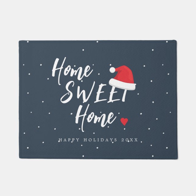 Felpudo Hogar dulce hogar personalizado para las fiestas d (Anverso)