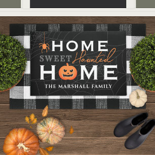 Felpudo Hogar Embrujado Dulce Hogar Halloween Personalizad