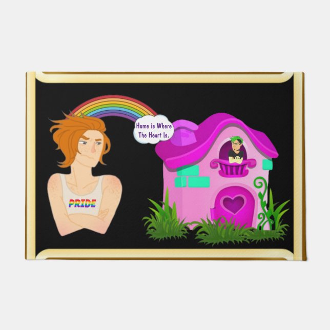 Felpudo "Hogar Es Donde Está El Corazón" (Anverso)