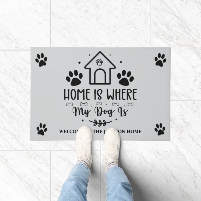Felpudo Hogar Es Donde Está Mi Perro (Interior)