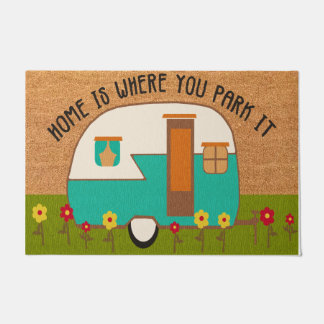 Felpudo Hogar es donde lo estacionas Mat, Personalizado