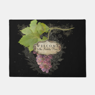 Felpudo Hogar personalizado de la uva de vino del viñedo