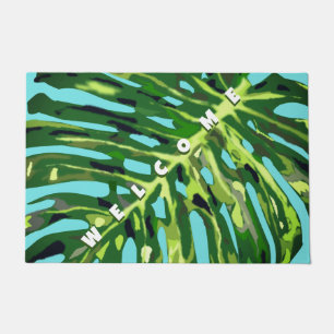 Felpudo Hoja de la Monstera Tropical Doormat