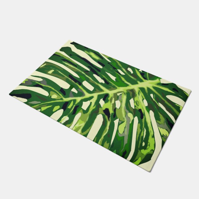 Felpudo Hoja de Monstera Tropical (Angular)