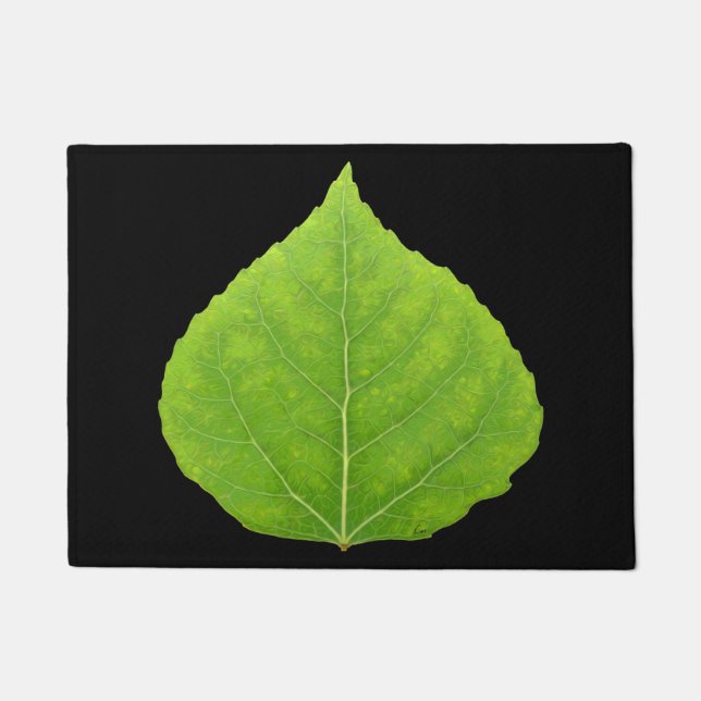 Felpudo Hoja verde de lápiz #11 (Anverso)