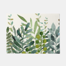 Hojas botánicas de acuarela