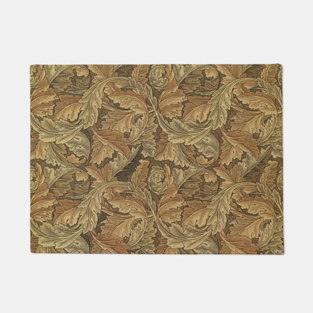 Felpudo Hojas de Acanthus por William Morris, textil antig (Anverso)