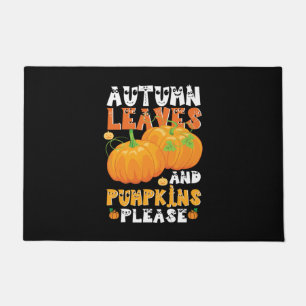 Felpudo Hojas De Otoño Y Calabazas Por Favor Cumpleaños