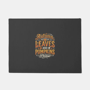 Felpudo Hojas de otoño y calabazas por favor diseño de Hal