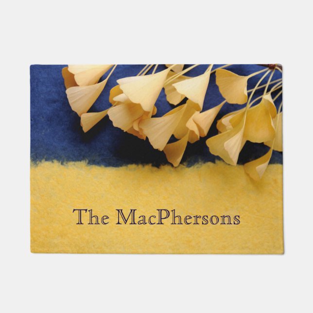 Felpudo Hojas del Ginkgo en textura (Anverso)