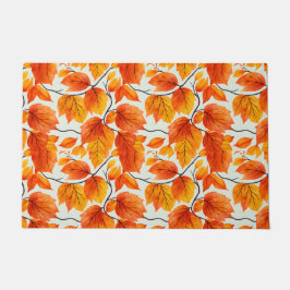Felpudo Hojas otoñales de acuarela - Foliage de caída vibr
