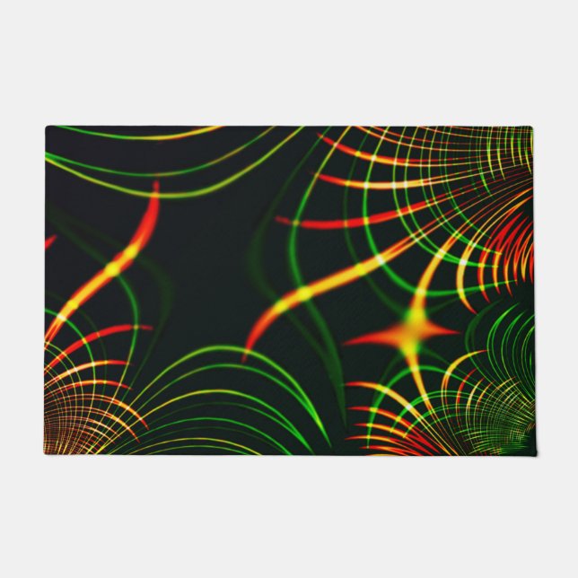 Felpudo Hojas verdes virtuales, "espina rojiza" (Anverso)